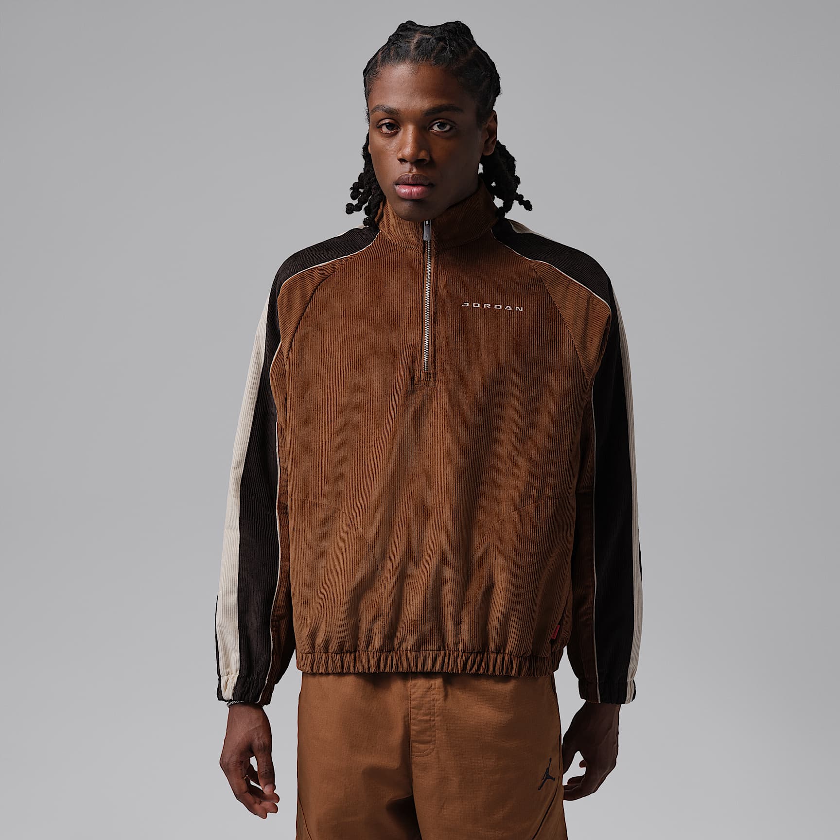 Jordan Flight Men's Corduroy 1/2-Zip Top. Nike CA